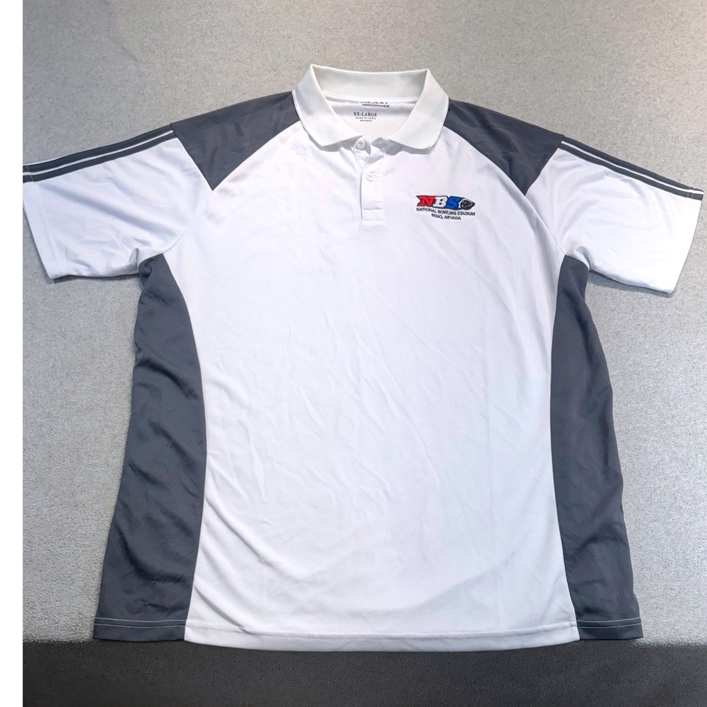 NBS National Bowling Stadium Reno NV Performance Polo‎ Shirt Mens XXL Bowling